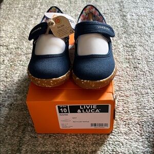 Livie & Luca Navy Dress Shoes for Kids